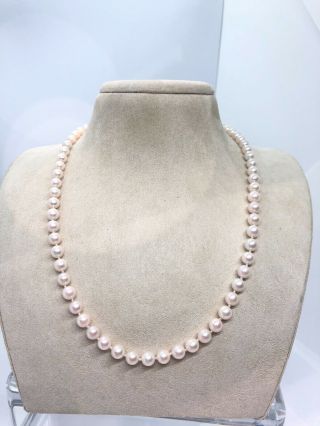 Vintage 14k Yellow Gold Pearl Necklace