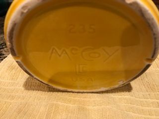 VINTAGE 1970 MCCOY GOLDEN YELLOW SMILEY FACE HAVE A HAPPY DAY COOKIE JAR 3