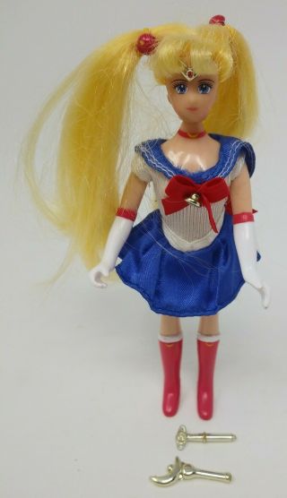 Sailor Moon 6 " Doll /action Figure W/weapons 1995 Bandai Vtg