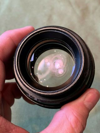 Vintage Ilex Optica Paragon Anastigmat 6.  5 " F/4.  5 Black Barrel Lens No.  3196