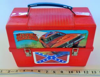 Dukes Of Hazzard Vintage 1981 Aladdin Lunchbox General Lee Plastic Tall Style
