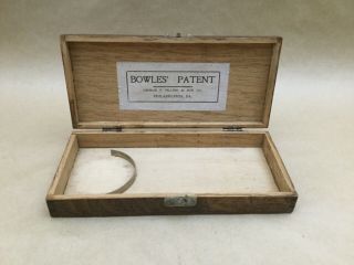Vintage Bowles Patent George Pilling Stethoscope Box Antique Wood Box