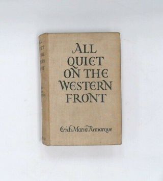 Vintage All Quiet On The Western Front By Erich Maria Remarque 1929 Book - C37
