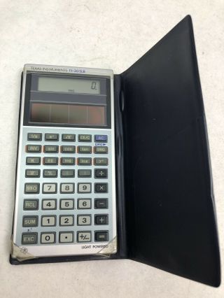 Vintage Texas Instruments Ti - 30 Slr Scientific Calculator Solar Powered W/ Case