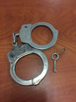 Vintage Bianchi 505 Key Double Lock Handcuffs Police Metal