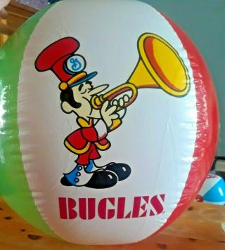Vintage Bugles Beach Ball - 32 " Inflatable Pool Toy,  General Mills Snack Blow Up