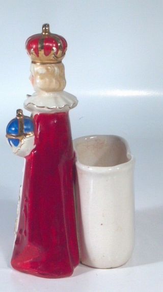 Vintage Jesus of Prague Porcelain Infant Figurine Planter Bishop Pope JAPAN 3