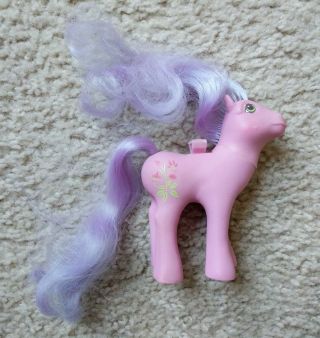 G1 Vintage My Little Pony Purple Lily Flutter No Wings Ponies Mlp