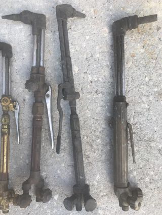 5 VINTAGE BRASS WELDING / CUTTING GAS TORCHES TOOLS 5