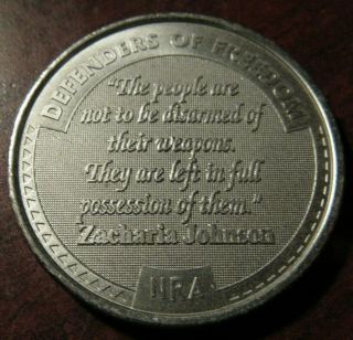 Vintage Zacharia Johnson National Rifle Association Medal - Token Nra 2a