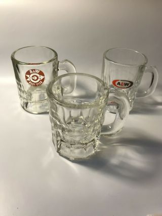 Vintage A&w Root Beer Mini Mug Shot Glass With A&w Logo Size: 3.  25 " Tall.  2 "