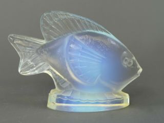 Vintage French Frosted Glass Fish Figure - Signed Sabino,  Paris (12)
