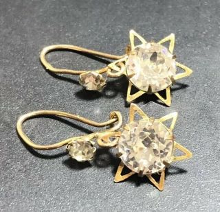 Vintage 9ct Gold Amethyst Stud Earrings 2