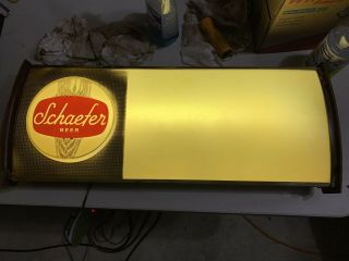 Schaefer Lighted Beer Sign Ad Vintage