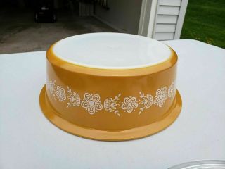 Vintage Pyrex Big Bertha Butterfly Gold 4 Qt Covered Casserole 664 & Lid Cover 4