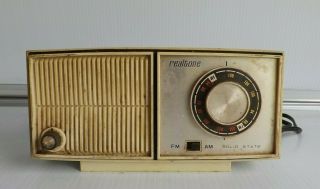 Realtone Solid State Transistor Am Fm Radio 3308 Vintage