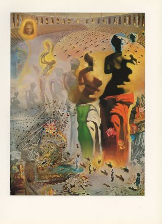 1976 Vintage Salvador Dali " Hallucinogenic Toreador " Color Art Print Lithograph