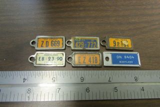 Vintage Disabled American Veterans Mini License Plate Tag Grouping (dav)