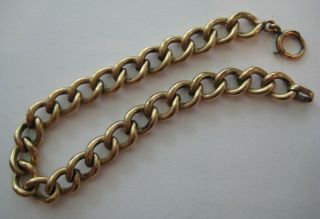 Vintage 1/20 12k Gold Filled Starter Charm Bracelet 7 " Long 5