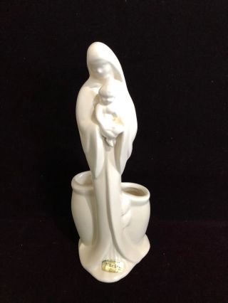 Vtg Large Blessed Mother Madonna Statue Planter Vase Virgin Mary Haeger Usa 11 "