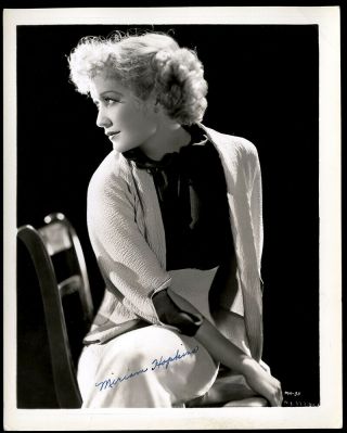 Vintage 1930s Miriam Hopkins Glamorous Signed Hollywood Portrait Photograph