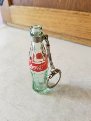 Vintage Coca Cola Glass Keychain