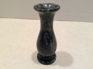 Vintage Gray Alabaster Bud Vase