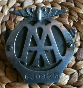 Vintage Aa Motorcycle Badge 1940s