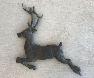 Vintage Copper Deer John Deere Stag Weathervane 26”