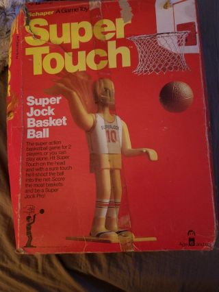 Vintage 1976 Schaper Jock Touch Basketball Game Complete Toy Hoops