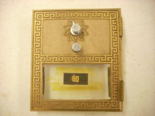 1970 Vintage Post Office Box Door 60 Combination By Wood Prod Lock Co Size 2