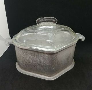 Vintage Guardian Service Cookware Triangle Pan Pot Aluminum W/ Glass Lid
