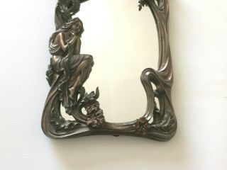 Vintage Art Nouveau Style Bronzed Mirror 3