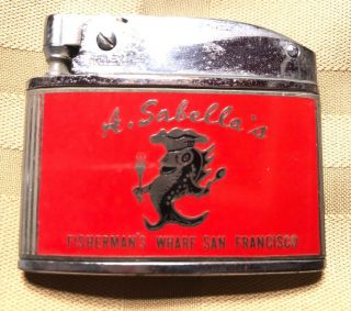 Vintage Advertising Lighter A.  Sabella’s Fisherman’s Wharf San Francisco Rolex