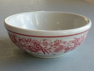 Vintage Shenango Red Floral Restaurant Ware 4 1/2 " Desert Bowl Pattern Sh02