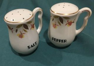 Vintage Hall Autumn Leaf Jewell Tea Large Size Salt Pepper Shakers