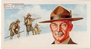 Lord Baden - Powell Chief Scout Of The Boy Scouts Association Vintage Trade Card