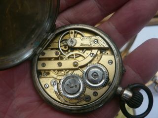 3 VINTAGE POCKET WATCH FOR RESTORATION SILVER 14CT GOLD PLATED CASE WESTCLOX 8