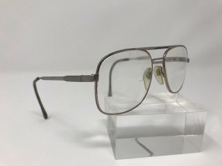Vintage Luxottica Eyeglass Frames Carlos Taupe 56/18/140 Flex Hinge Aviator I712