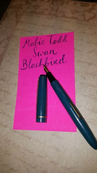 Vintage Mabie Todd Swan Blackbird Fountain Pen