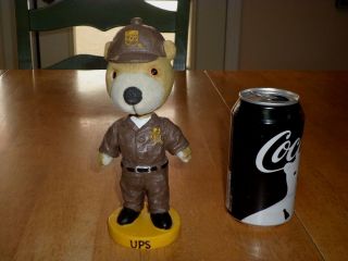 (ups) United Parcel Service - Uniformed Bear,  Bobblehead Resin Statue,  Vintage