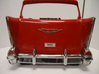 Vintage Randix ‘57 Chevy Portable AM/FM Radio Stereo Cassette Player Red CR - 1957 6