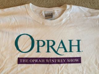 Oprah Winfrey Show T - Shirt Shirt White Purple Green Television Tv Vintage L