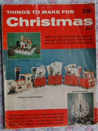 Vtg 1960 ' s Things to make for Christmas 5 1961 Kitschy Crafts Time Warp Family 2