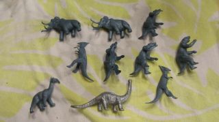 Vintage Marx Dinosaur Playset Set Of 10 Dinosaurs 1960s