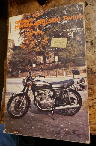 Chiltons Honda 450/500 Twins Repair & Tune - Up Guide 1966 - 1976 Vintage Motorcycle