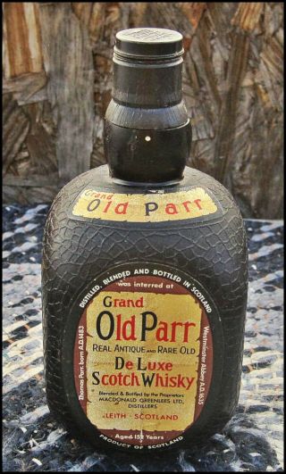 Rare Vtg Japan Grand Old Parr Scotch Whiskey Bottle Shaped Am Transistor? Radio