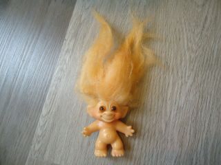 Vintage 1960’s Dam 2 - 1/2” Troll Doll Orange Blond Hair