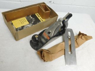 Vintage STANLEY BAILEY No 4 with tags hand plane 3