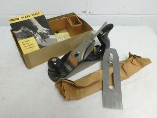 Vintage STANLEY BAILEY No 4 with tags hand plane 5